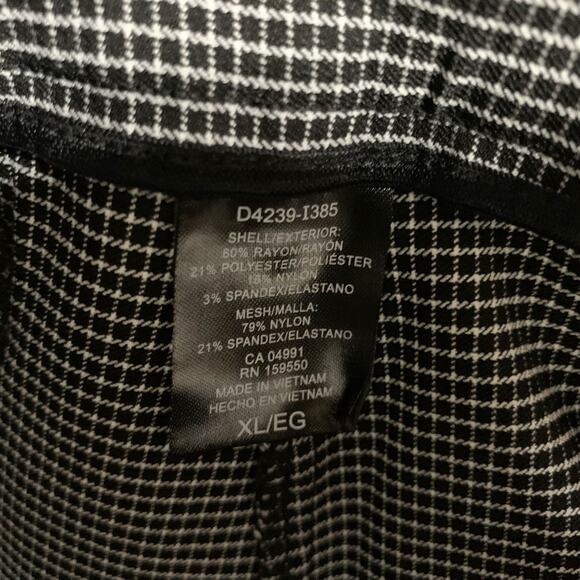 New Hilary Radley Pants Pull On Tummy Control Black White Check Women's XL - Picture 11 of 12